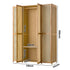 Oikiture Wardrobe Storage Cabinet Large Cupboard 4 Doors 10 Shelves