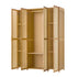 Oikiture Wardrobe Storage Cabinet Large Cupboard 4 Doors 10 Shelves