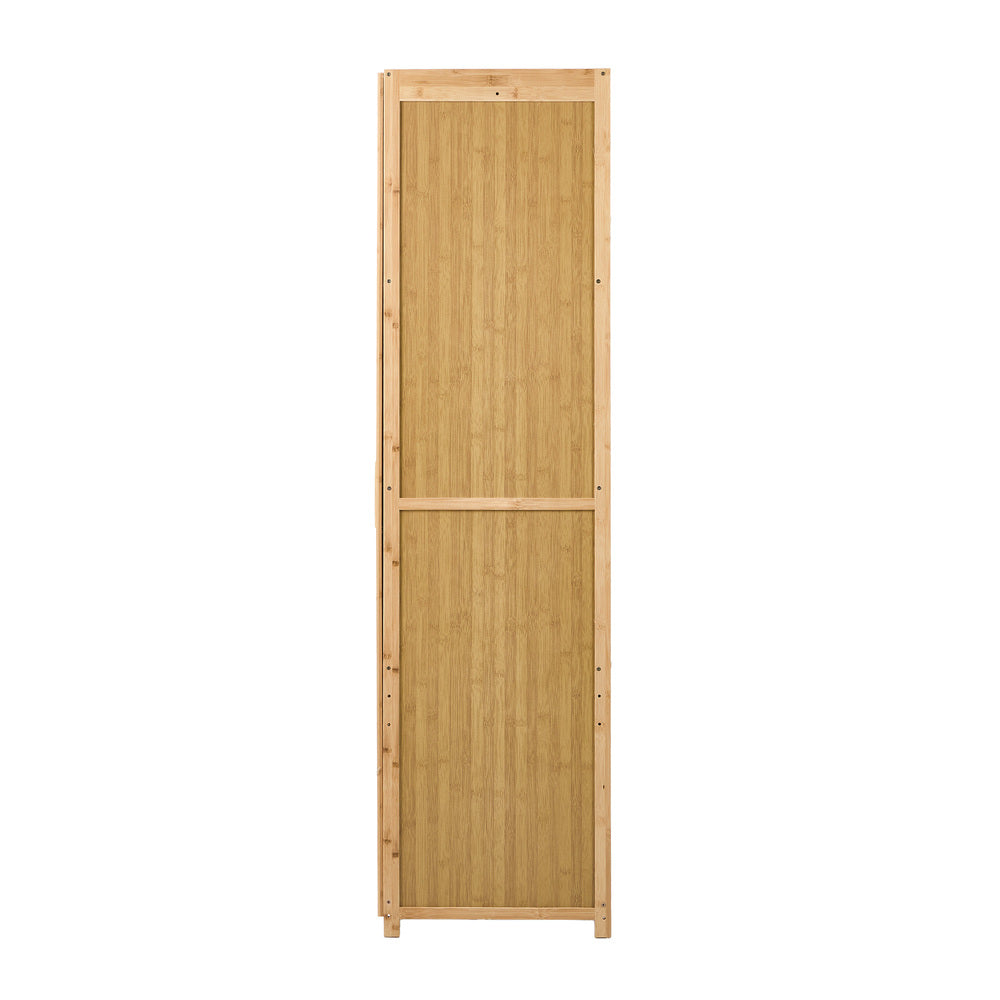 Oikiture Wardrobe Storage Cabinet Large Cupboard 4 Doors 10 Shelves