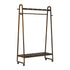 Clothes Rack Hanging Rail Bamboo Portable Wheels