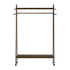 Clothes Rack Hanging Rail Bamboo Portable Wheels