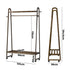Clothes Rack Hanging Rail Bamboo Portable Wheels