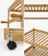 Bamboo Clothes Rack – Open Wardrobe with Shelves & Wheels 84×167cm