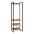 Clothes Rack Open Wardrobe 4 shelves Hanging Rail Metal