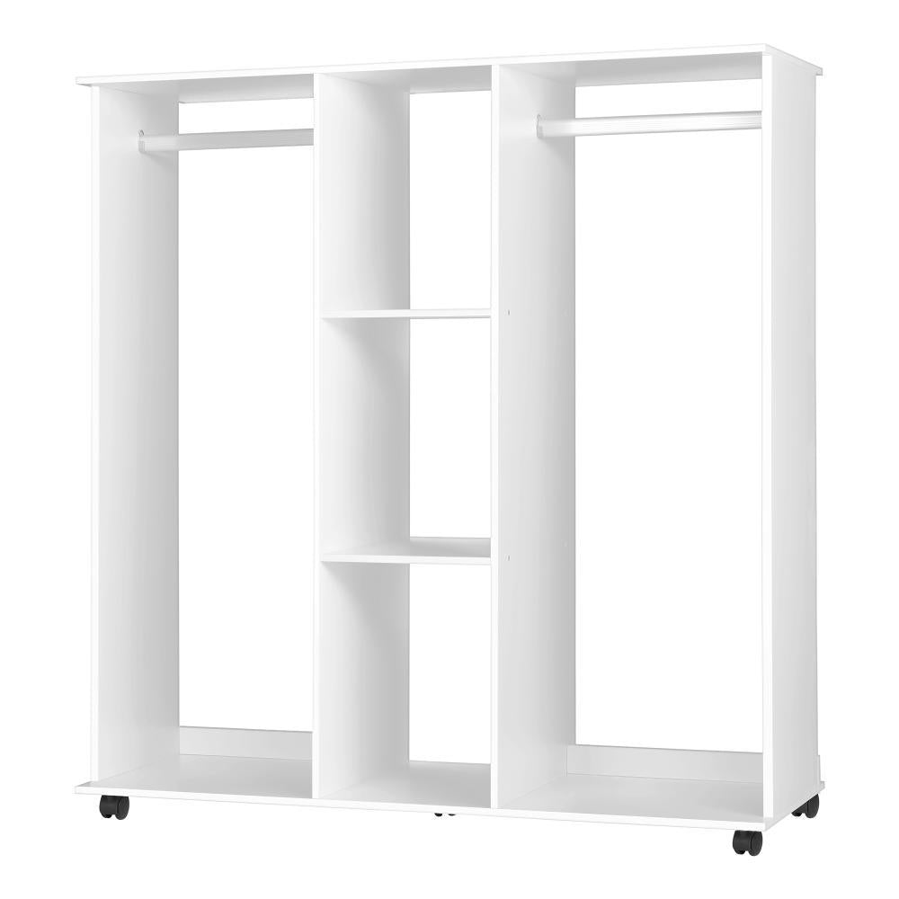 Portable Double Wardrobe Open Clothes Rack