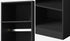 Open Wardrobe Shelf Unit 3 Shelves Hanging Rail Black