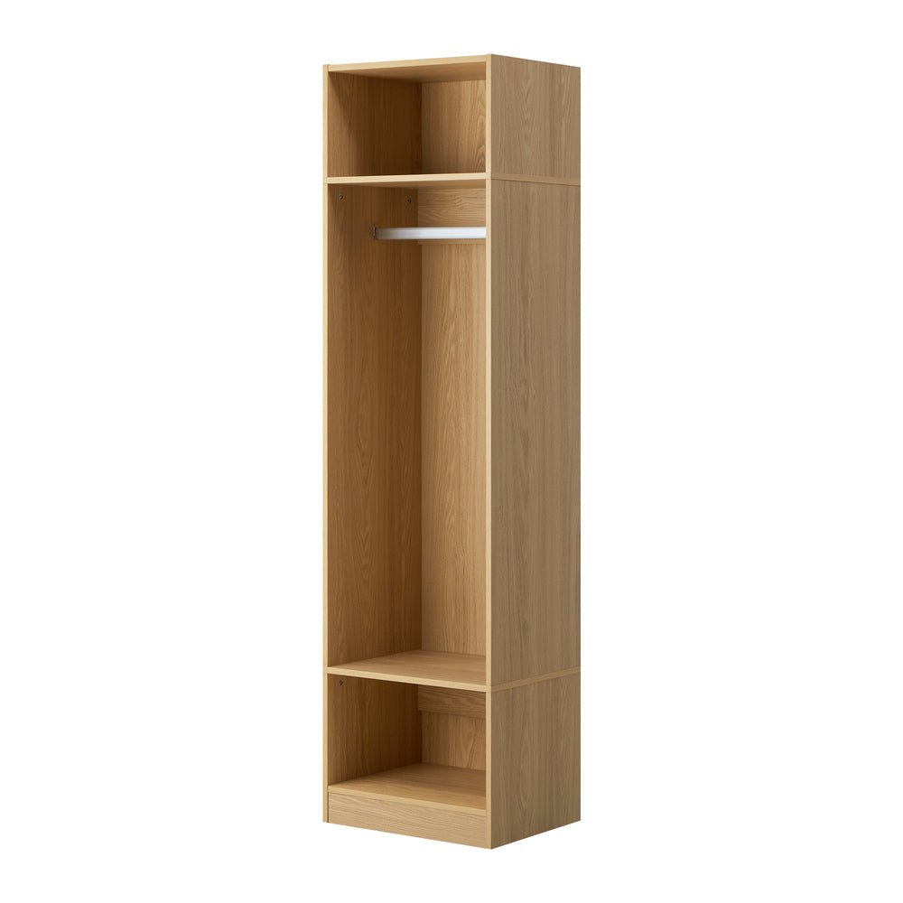 Open Wardrobe 3 Drawers Hanging Rail Natural