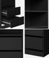 Wardrobe Shelf Unit 3 Drawers Organizer Black