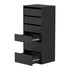 Wardrobe Shelf Unit 6 Chest of Drawers Black