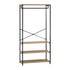 Open Wardrobe with Hanging Rail Metal 4 shelves