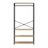 Open Wardrobe with Hanging Rail Metal 4 shelves