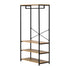 Open Wardrobe with Hanging Rail Metal 4 shelves