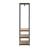 Open Wardrobe with Hanging Rail Metal 4 shelves