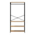 Open Wardrobe with Hanging Rail Metal 4 shelves