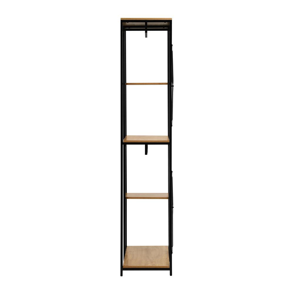 Large Open Wardrobe Hanging Rail 5 shelves