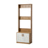 Hall Tree Coat Rack with Bench – Entryway Storage Wardrobe Shelf Natural