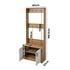Hall Tree Coat Rack with Bench – Entryway Storage Wardrobe Shelf Natural