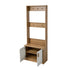 Hall Tree Coat Rack with Bench – Entryway Storage Wardrobe Shelf Natural