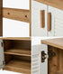 Hall Tree Coat Rack with Bench – Entryway Storage Wardrobe Shelf Natural