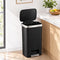 Artiss Rubbish Bin 51L Kitchen Pedal Soft Close Lid Liner Pocket Black