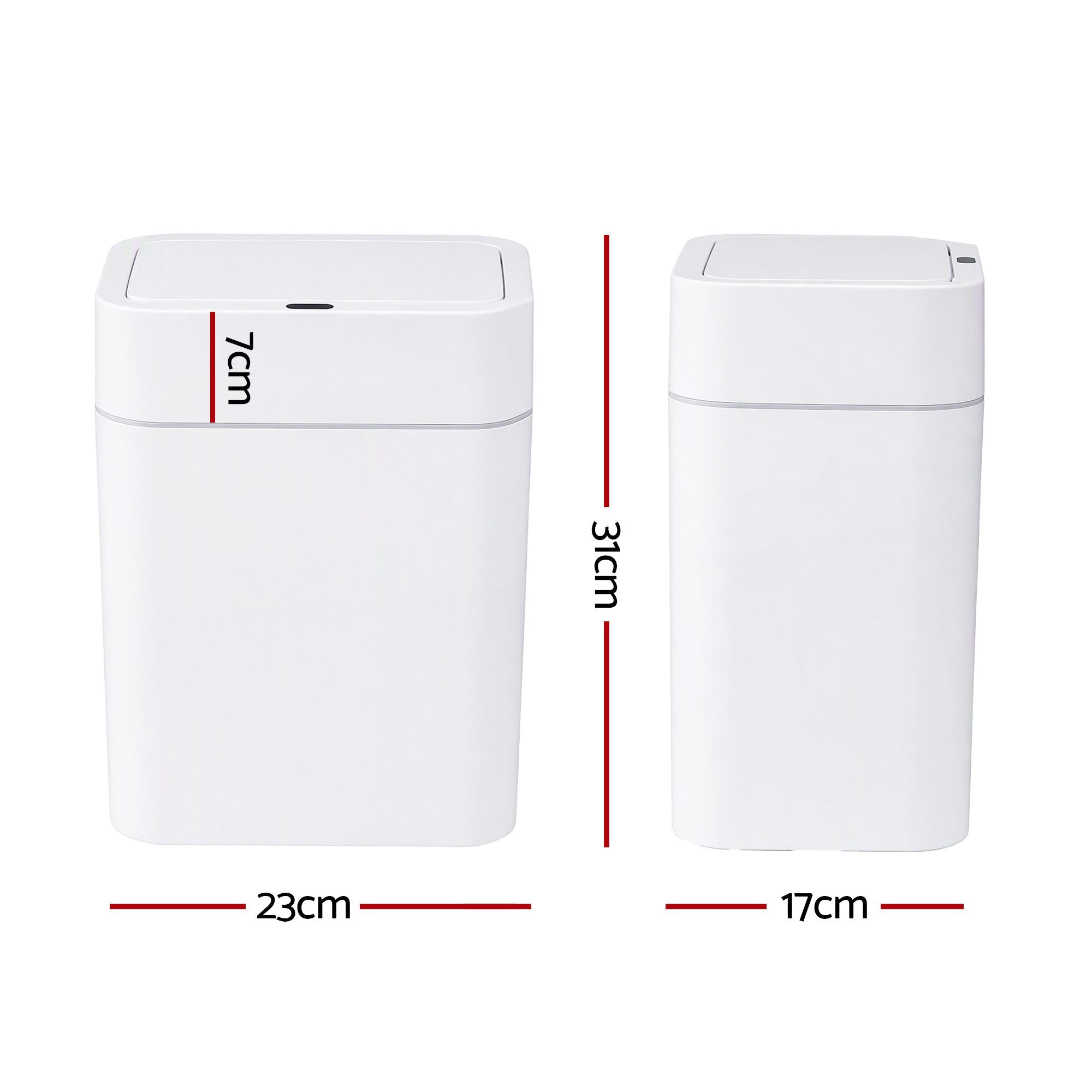 Artiss Rubbish Bin 12L 2-Pack Sensor Kitchen Automatic Motion Touchless White