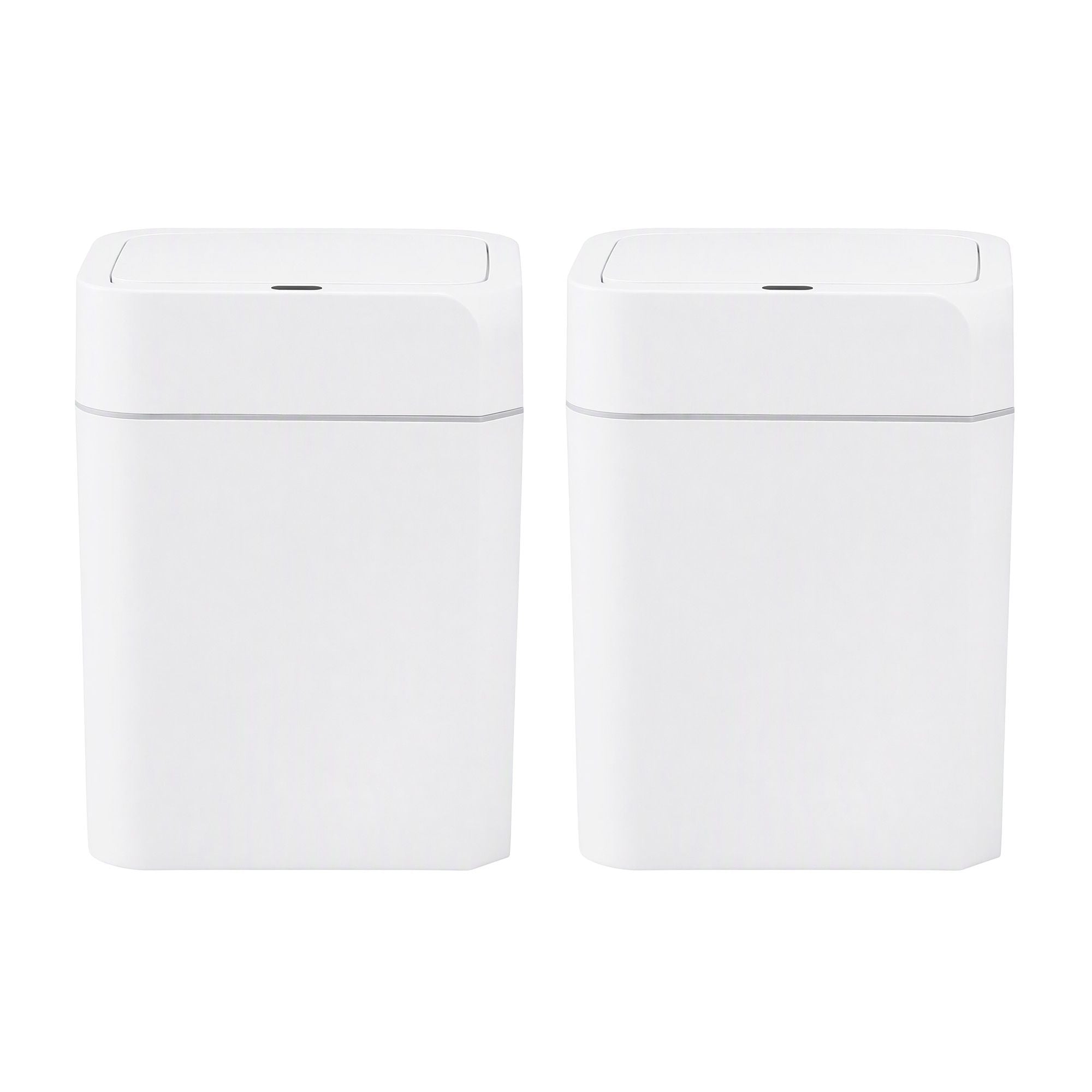 Artiss Rubbish Bin 12L 2-Pack Sensor Kitchen Automatic Motion Touchless White