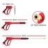 Pressure Washer Gun Short Trigger 4000PSI M22-14 1/4 Inch 5 Nozzles Red
