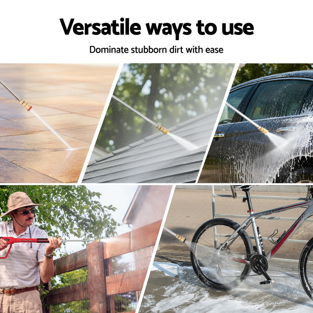 Pressure Washer Gun Short Trigger 4000PSI M22-14 1/4 Inch 5 Nozzles Red