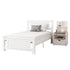 King Single Bed Frame and Bedside Table White