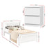 King Single Bed Frame and Bedside Table