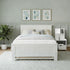 King Single Bed Frame and Bedside Table White