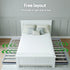 King Single Bed Frame and Bedside Table White