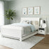 King Single Bed Frame and Bedside Table White