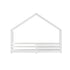 Kids House Bed Frame Single Pine Wood White Montessori Style AMOS