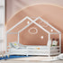 Kids House Bed Frame Single Pine Wood White Montessori Style AMOS