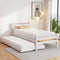 Artiss Bed Frame Single Size 2-in-1 Trundle Wooden White AVIS