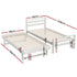 Artiss Bed Frame Single Size 2-in-1 Trundle Wooden White AVIS