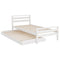 Artiss Bed Frame Single Size 2-in-1 Trundle Wooden White AVIS