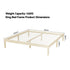 Artiss BRUNO King Pine Wooden Bed Frame Platform Slat Base 300kg 205x187cm