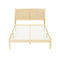 Artiss Bed Frame Queen Size with Rattan Headboard Wooden Bed Base BRUNO