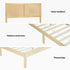 Artiss Bed Frame Queen Size with Rattan Headboard Wooden Bed Base BRUNO