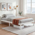Artiss Double Bed Frame Solid Pine Wood Platform Base White
