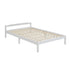 Artiss Double Bed Frame Solid Pine Wood Platform Base White