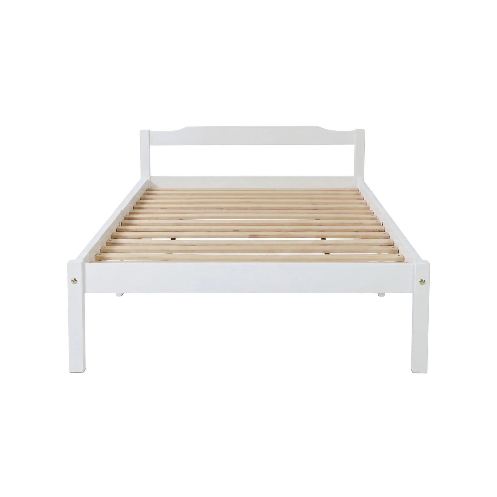 Artiss King Single Bed Frame Solid Pine Wood Slat Base White