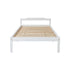 Artiss Single Bed Frame Solid Pine Wood Platform Bed White
