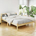 Artiss Double Wooden Bed Frame Oak Solid Pine Timber Platform Bed with Headboard