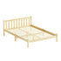 Artiss Double Wooden Bed Frame Oak Solid Pine Timber Platform Bed with Headboard