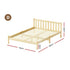 Artiss Double Wooden Bed Frame Oak Solid Pine Timber Platform Bed with Headboard