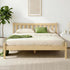 Artiss Double Wooden Bed Frame Oak Solid Pine Timber Platform Bed with Headboard