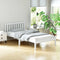 Artiss King Single Bed Frame Solid Pine Wood White Slatted Base with Headboard